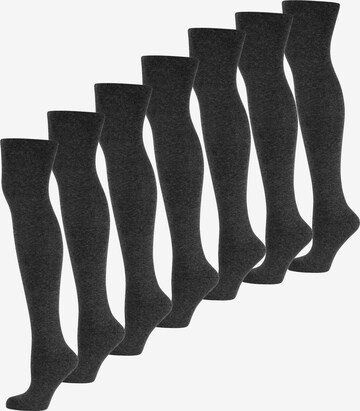 Chaussettes montantes Nur Die en gris : devant