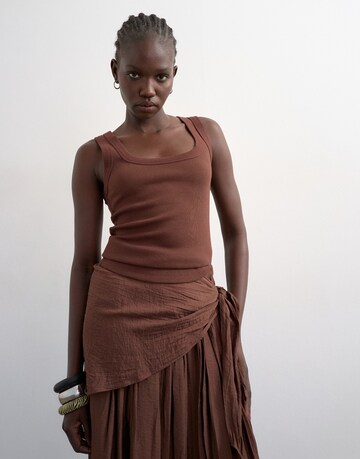 TOPSHOP Топ 'HONEY' в Коричневый: спереди