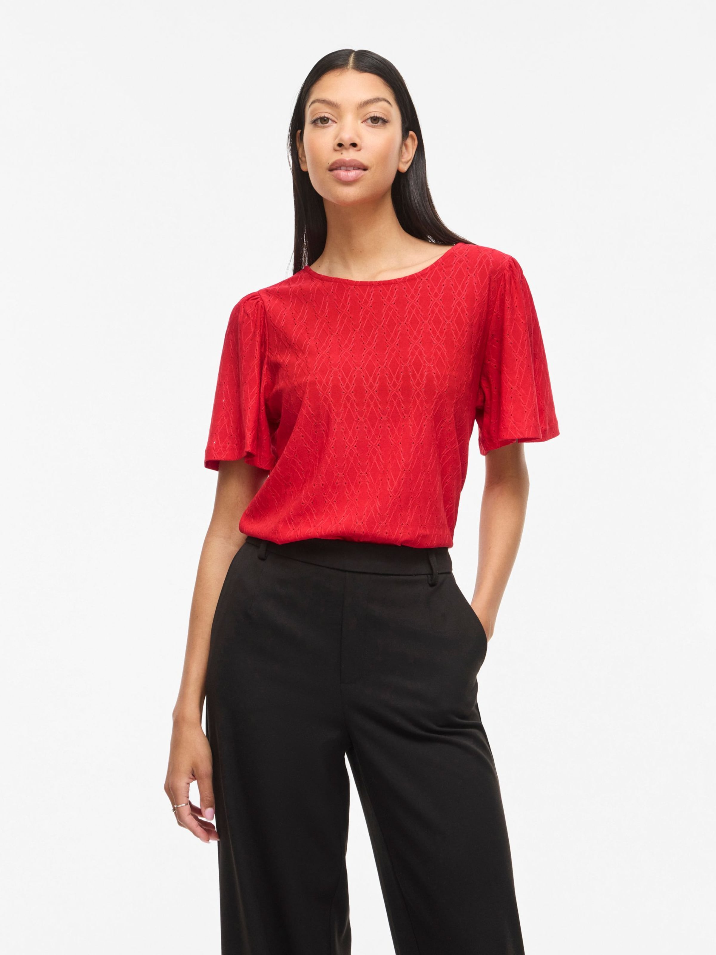 VILA Shirts 'VIBELLI ' i rød: forside