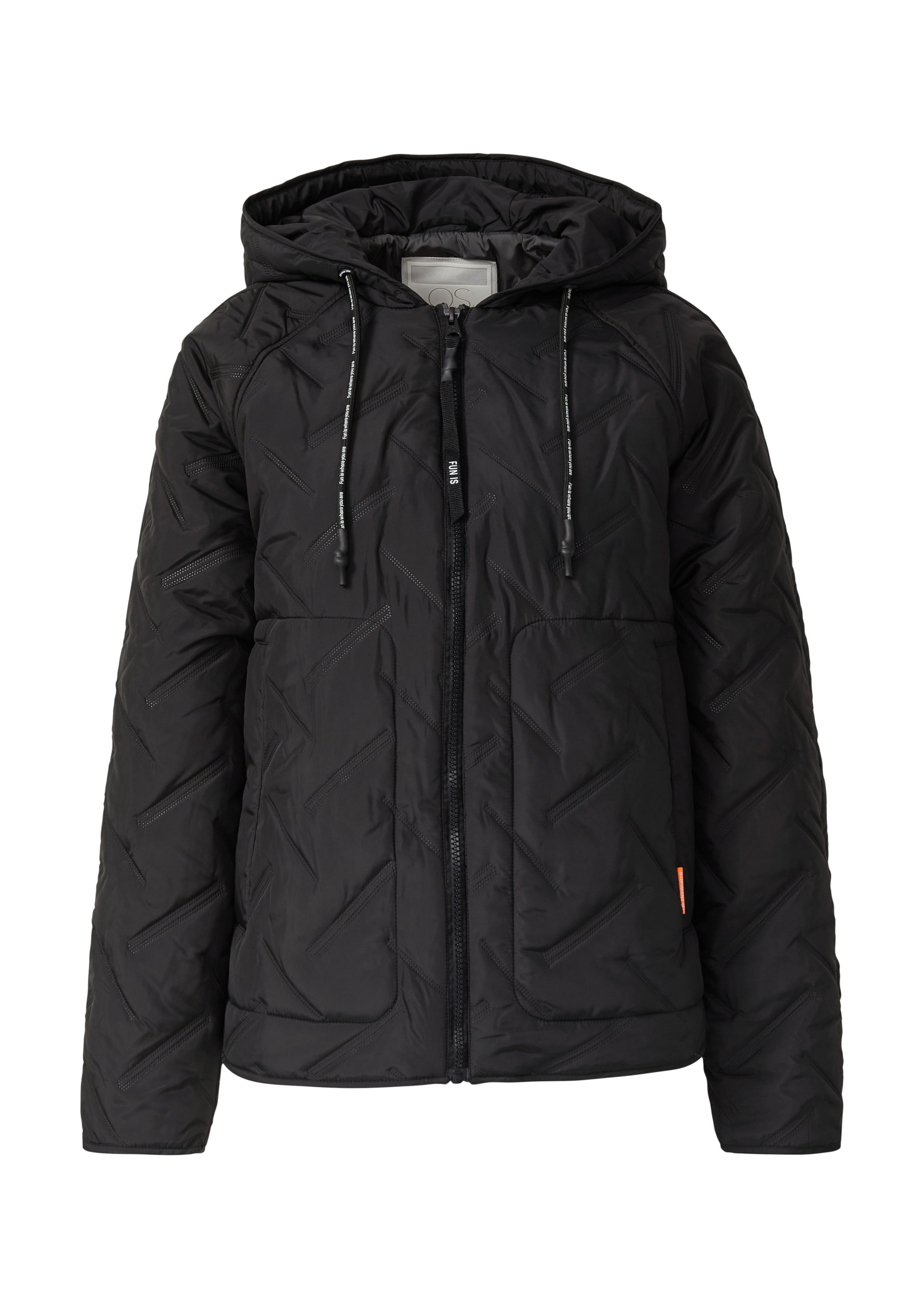 QS Jacke in Schwarz: Vorderseite