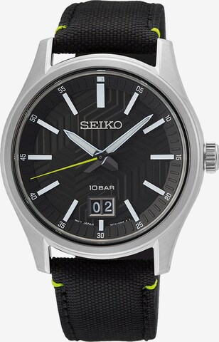 SEIKO Analoguhr in Schwarz: predná strana