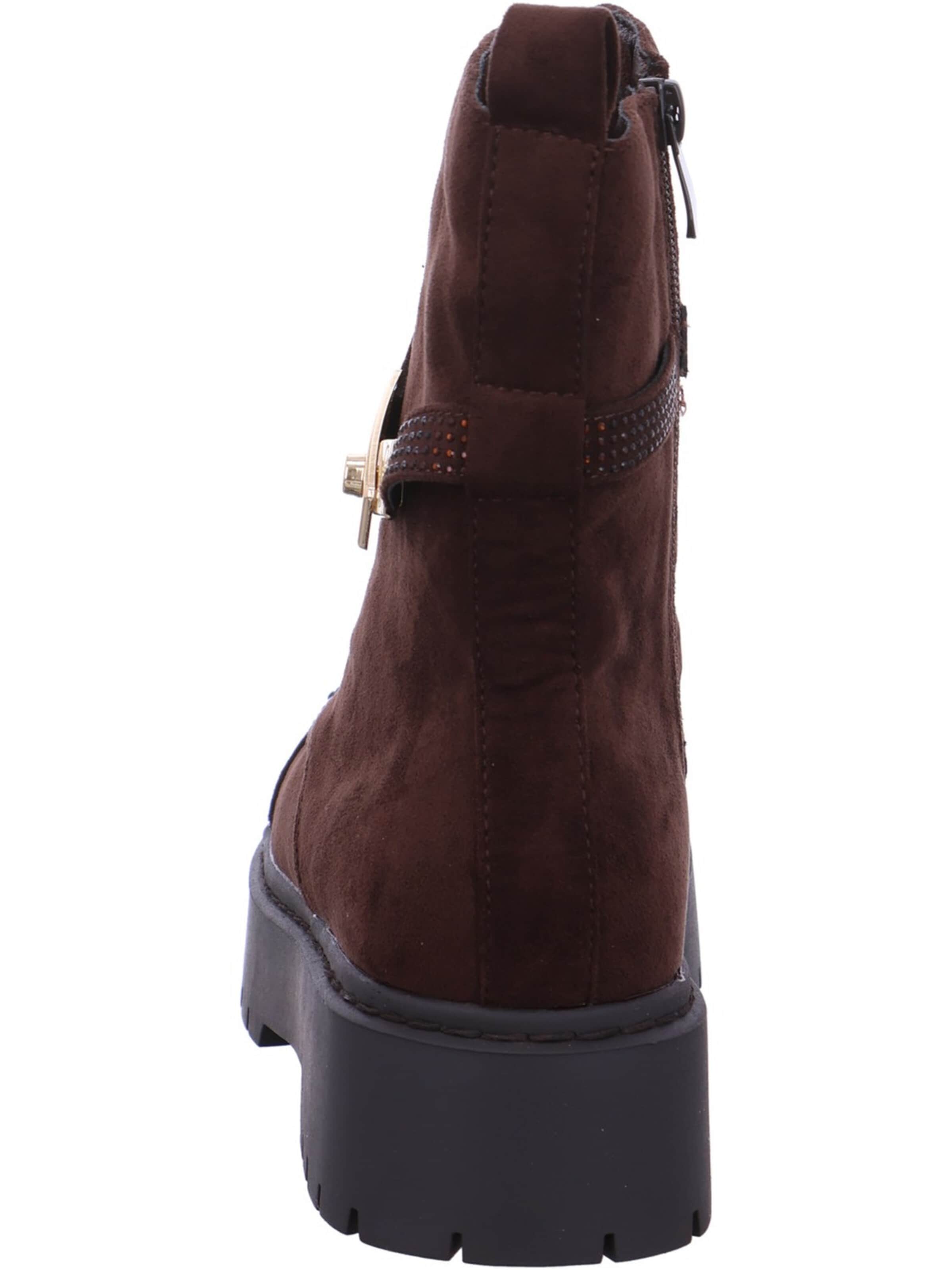 LA STRADA Lace-Up Ankle Boots in Brown