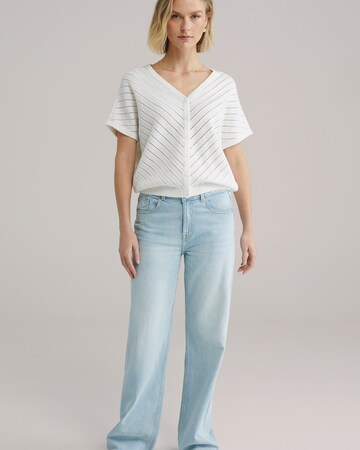 WE Fashion Πλεκτή ζακέτα σε λευκό