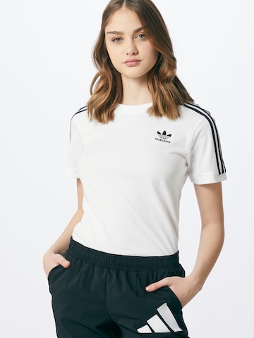 T-shirt 'Adicolor Classics 3-Stripes' ADIDAS ORIGINALS en blanc : devant