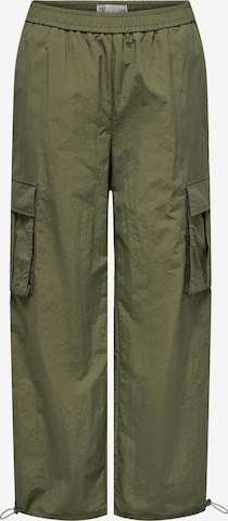 JDY - Loosefit Calças cargo 'LORENZO' em verde: frente