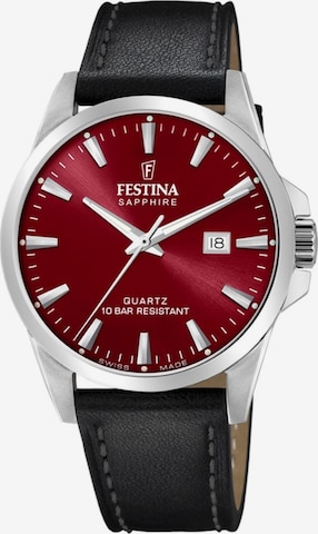 Montre à affichage analogique 'Date watch Classics Swiss Made' FESTINA en rouge : devant
