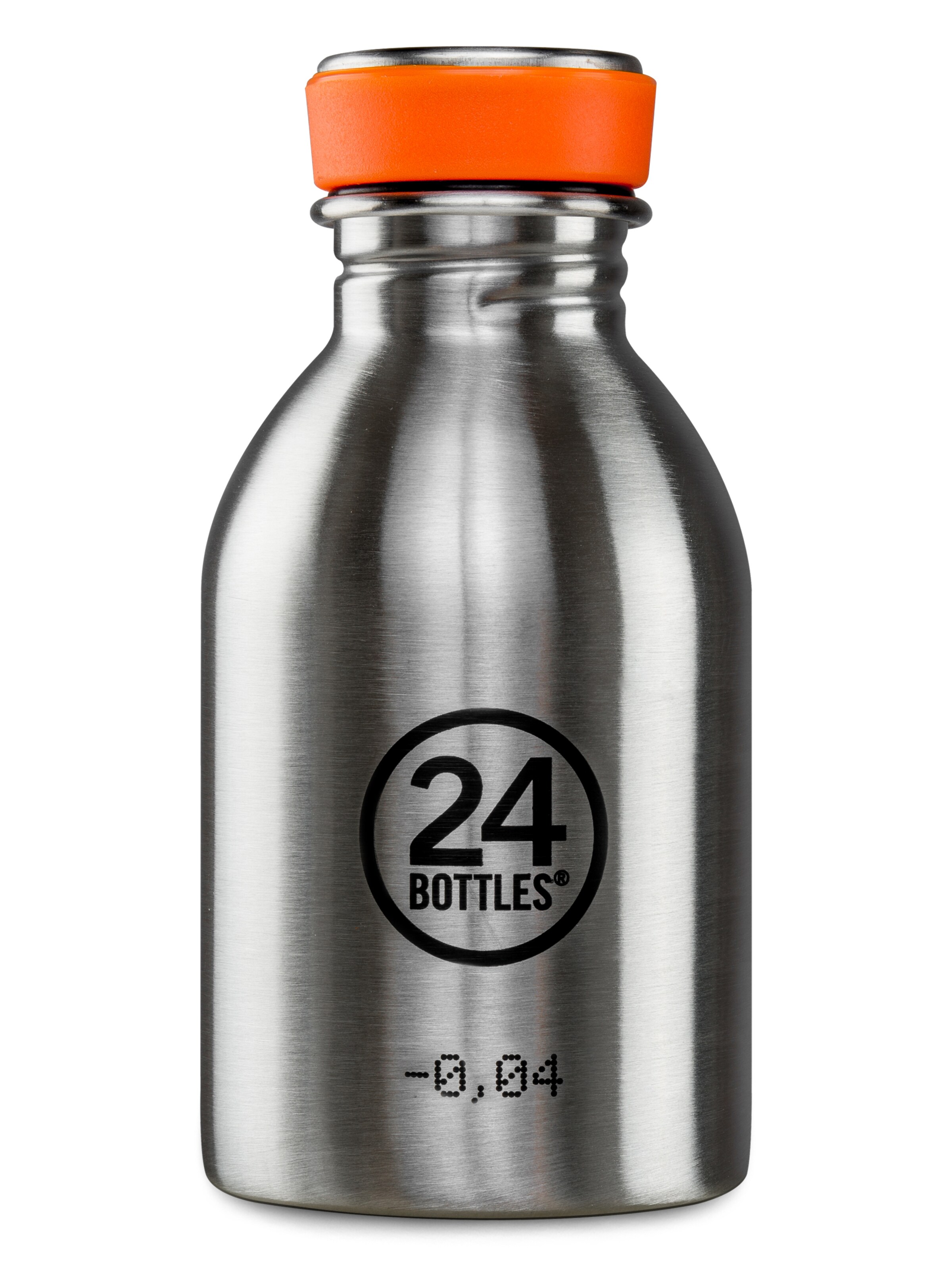 24Bottles Drinking Bottle 'Steel' in Silver: front