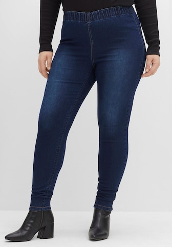 SHEEGO Skinny Jeggings in Blauw: voorkant