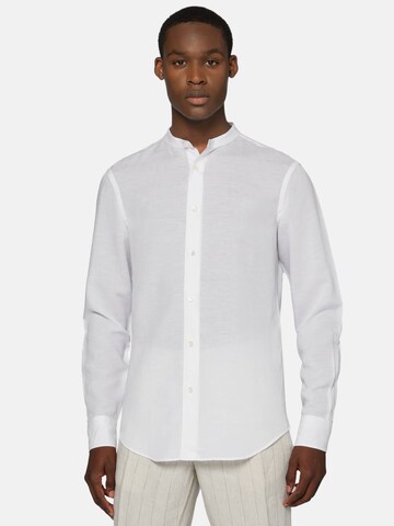 Regular fit Camicia di Boggi Milano in bianco: frontale