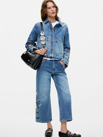 Desigual Wide leg Jeans 'Flower' i blå