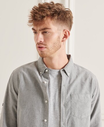 Superdry Regular fit Athletic Button Up Shirt in Grey