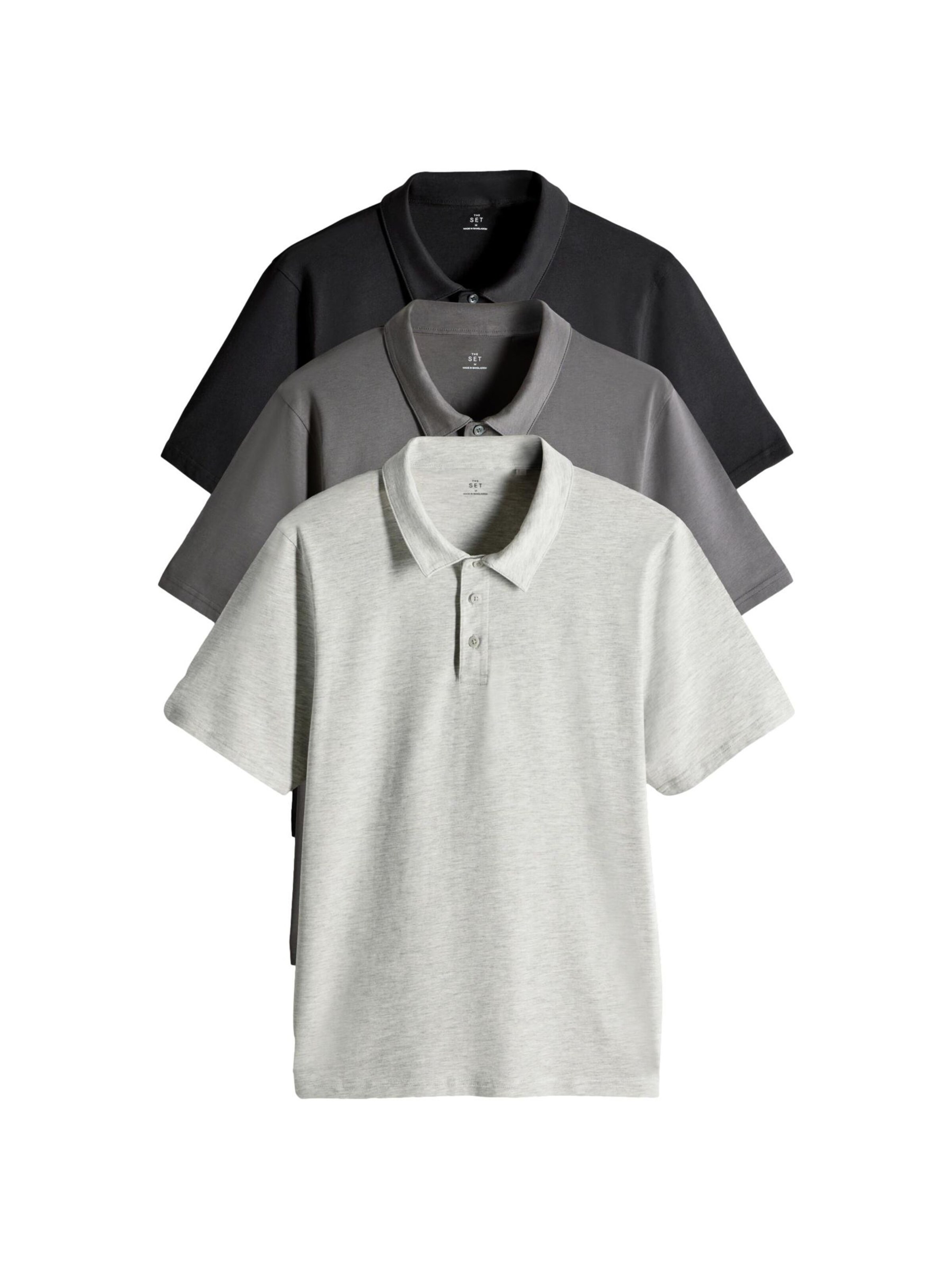 The Set T-shirt i grå: framsida