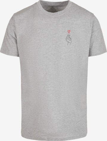 Merchcode Shirt 'K Heart' in Grey: front