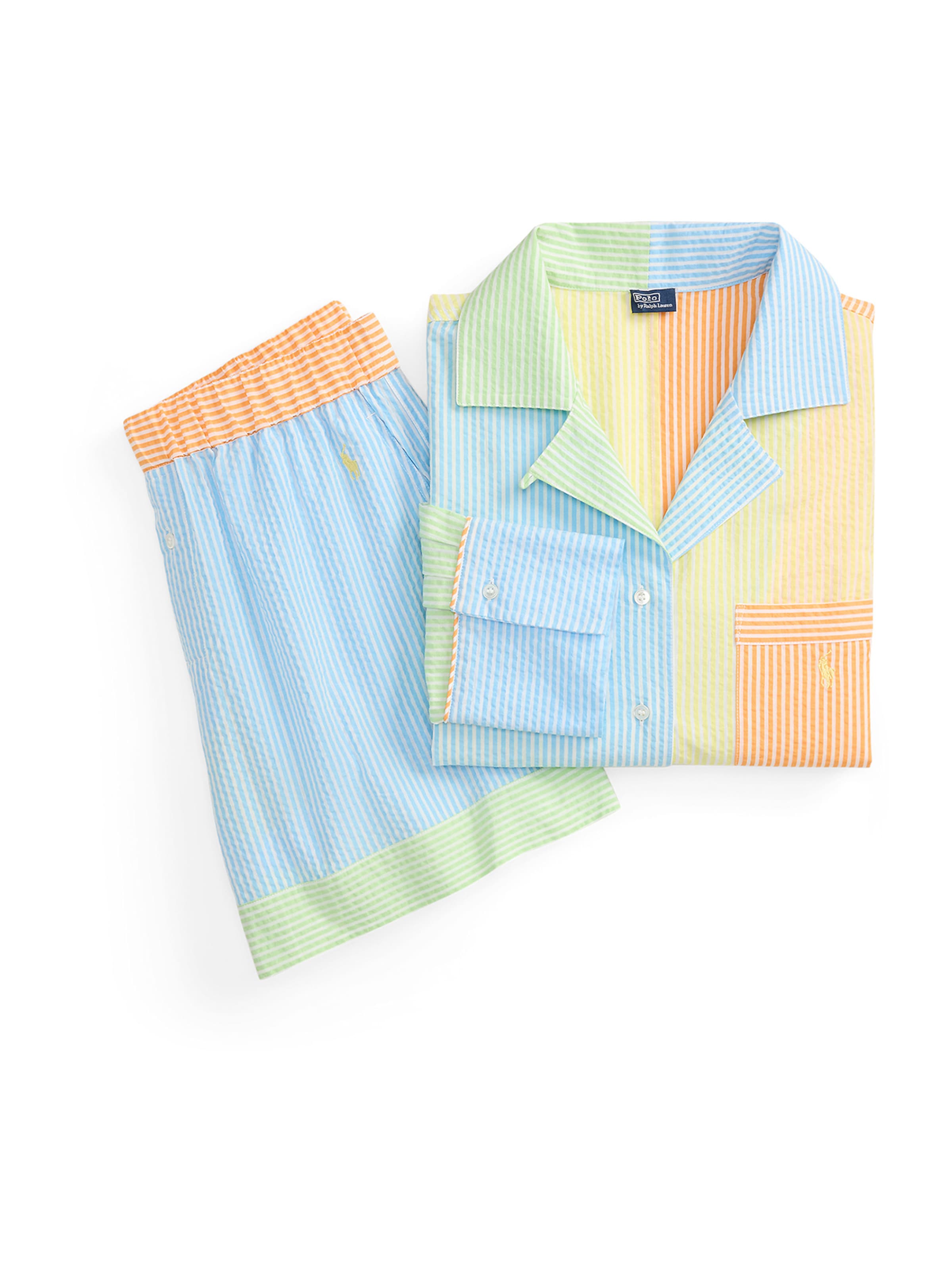 Polo Ralph Lauren Pyjama ' Scallop Seersucker ' in Gemengde kleuren