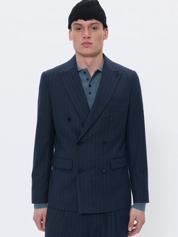 Coupe regular Veste de costume 'Garet' Matinique en bleu : devant