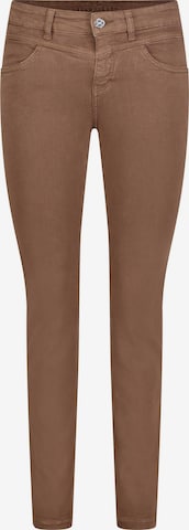 MAC Slimfit Broek in Bruin: voorkant