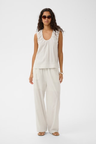 SOAKED IN LUXURY Loosefit Broek in Wit: voorkant