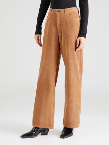 b.young Wide leg Broek 'DANNA' in Bruin: voorkant