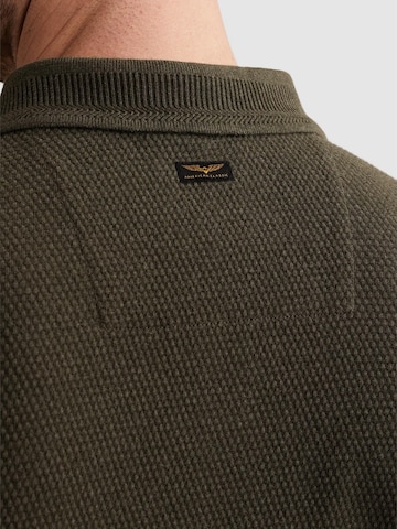Maglietta 'Polo shirt with texture and ribbed hems' di PME Legend in verde