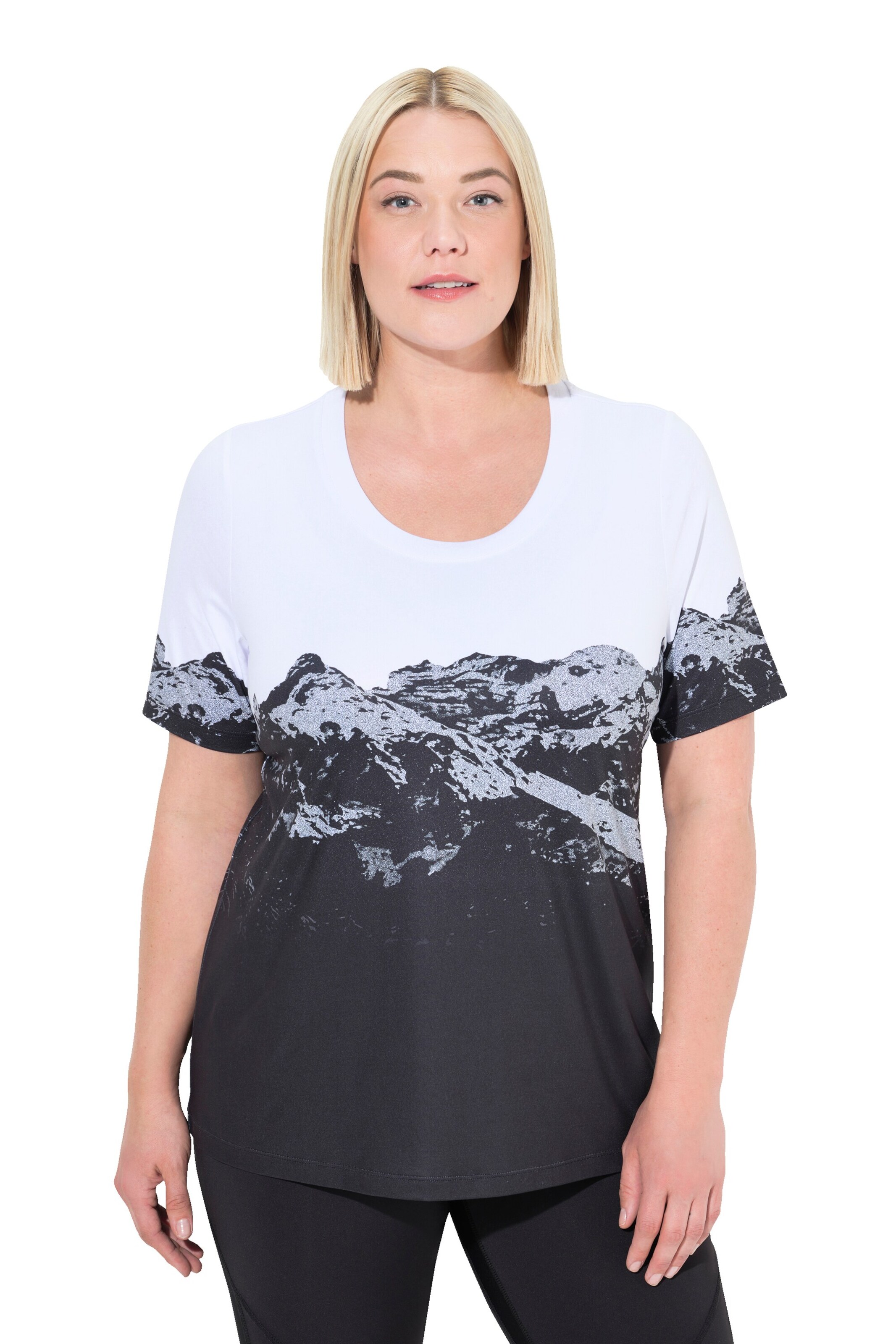 Ulla Popken Shirt in Schwarz: Vorderseite