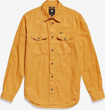 G-Star RAW Slim fit Button Up Shirt in Yellow: front