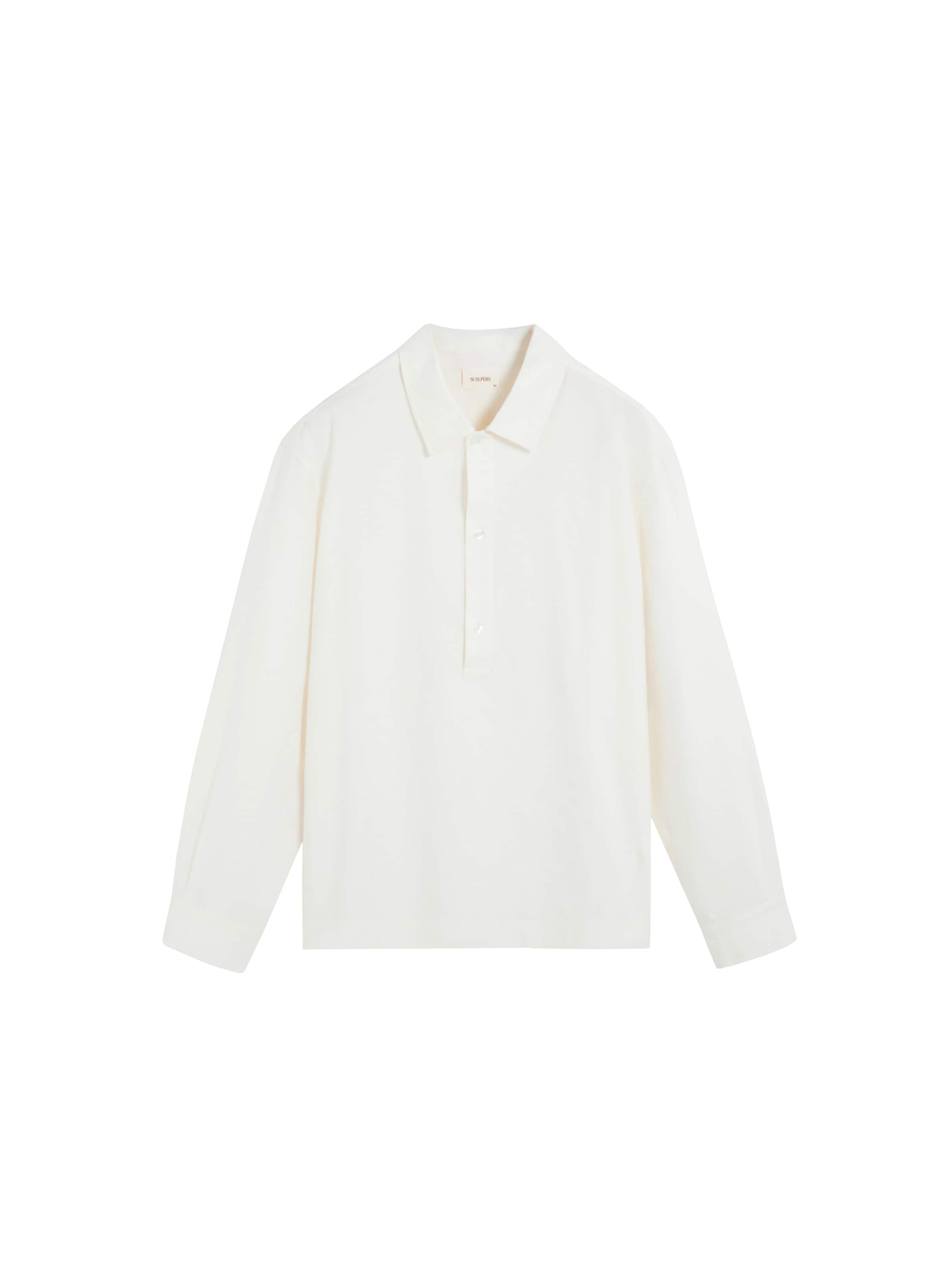 Scalpers Regular Fit Loose Polera Shirt ' ' in Weiß: Vorderseite