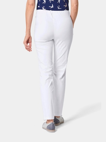 Coupe slim Pantalon 'Louisa' Goldner en blanc