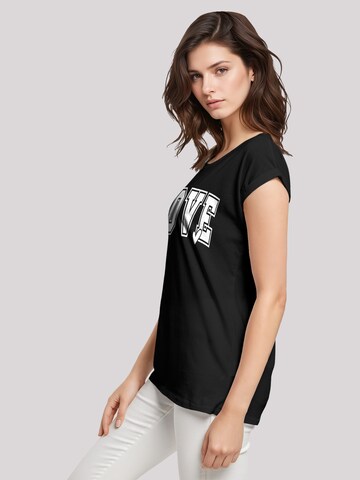 T-shirt 'Love University Valentinstag Herz' F4NT4STIC en noir