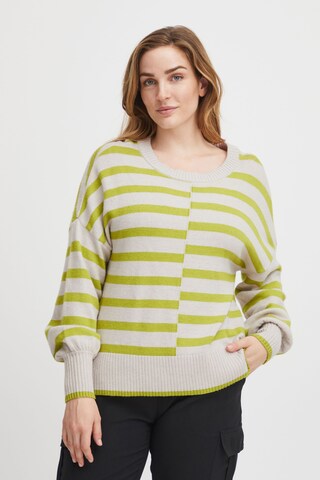 Fransa Sweater 'Bitte' in Beige: front