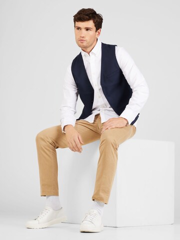 Hackett London - Ajuste estrecho Camisa en blanco