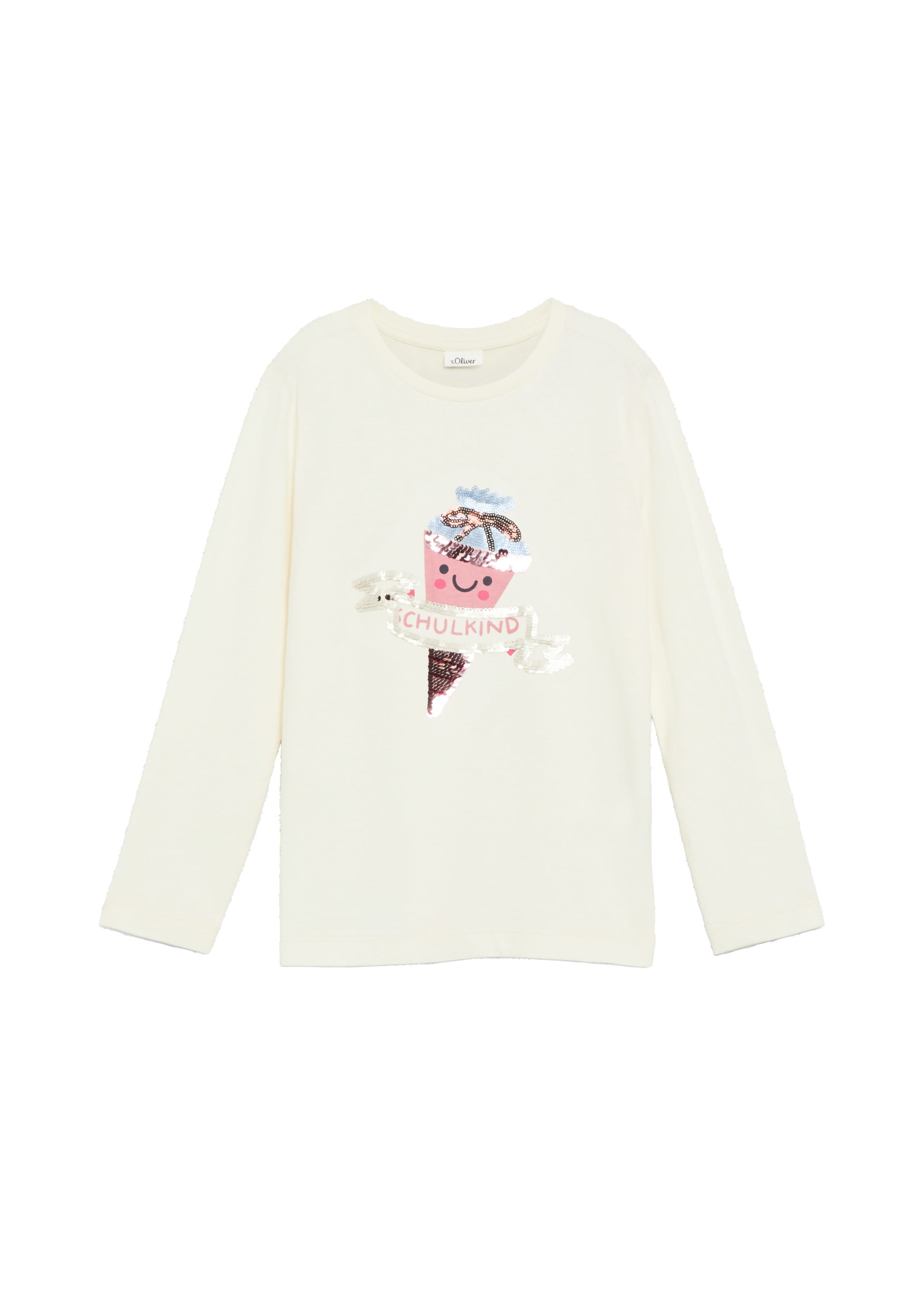 T-Shirt s.Oliver en beige : devant
