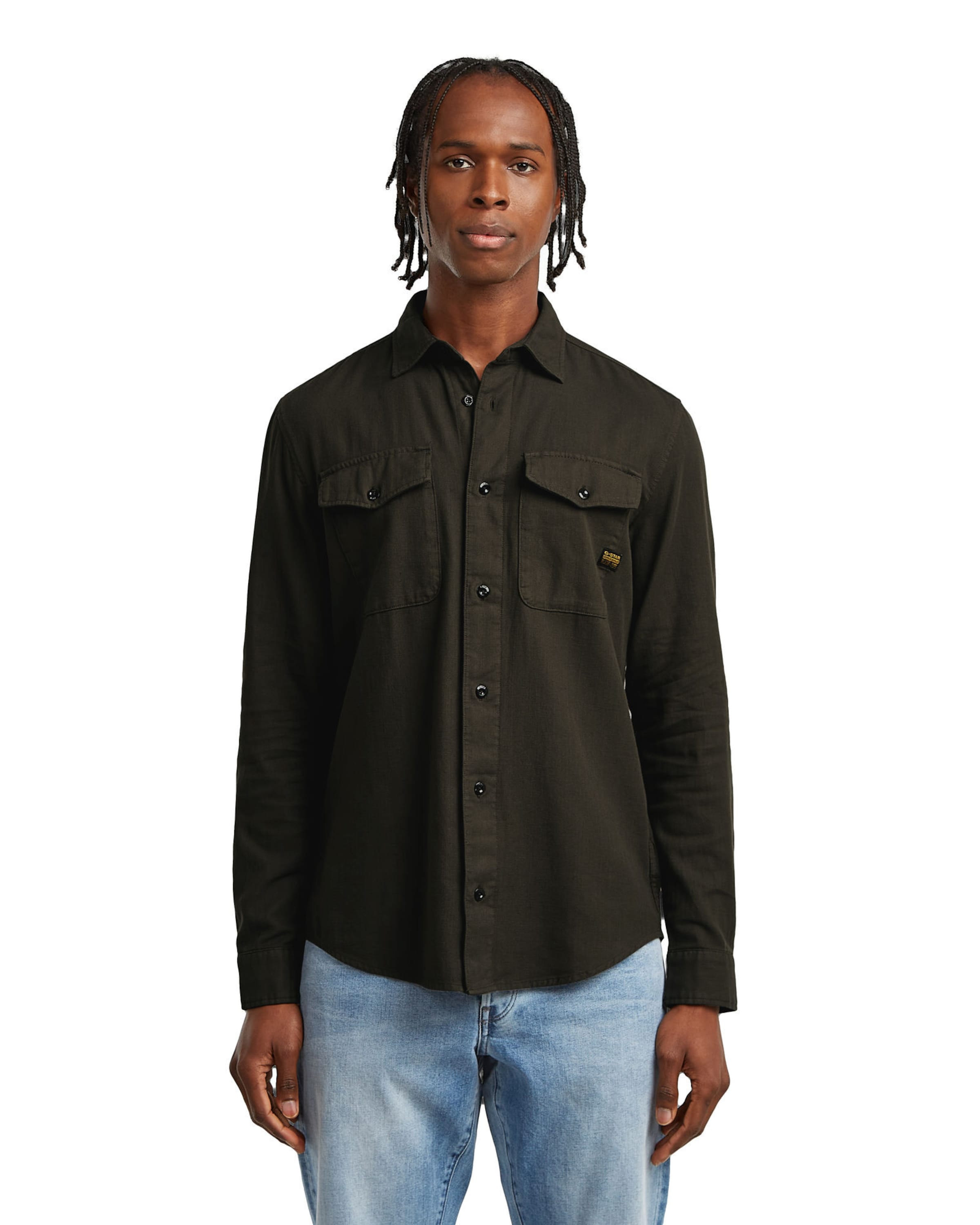 G-STAR Slim fit Overhemd ' ' in Grijs: voorkant