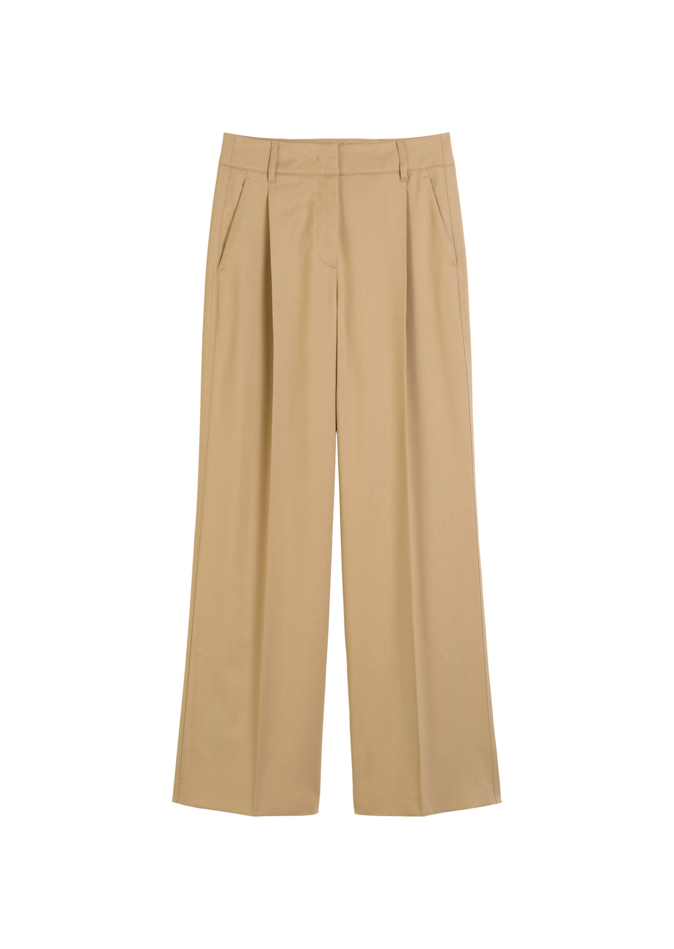 Marc O'Polo Loose fit Pleat-front trousers in Brown: front