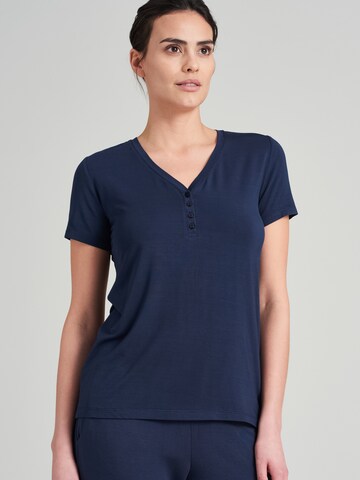 SCHIESSER T-Shirt ' Mix+Relax ' in Blau: Vorderseite