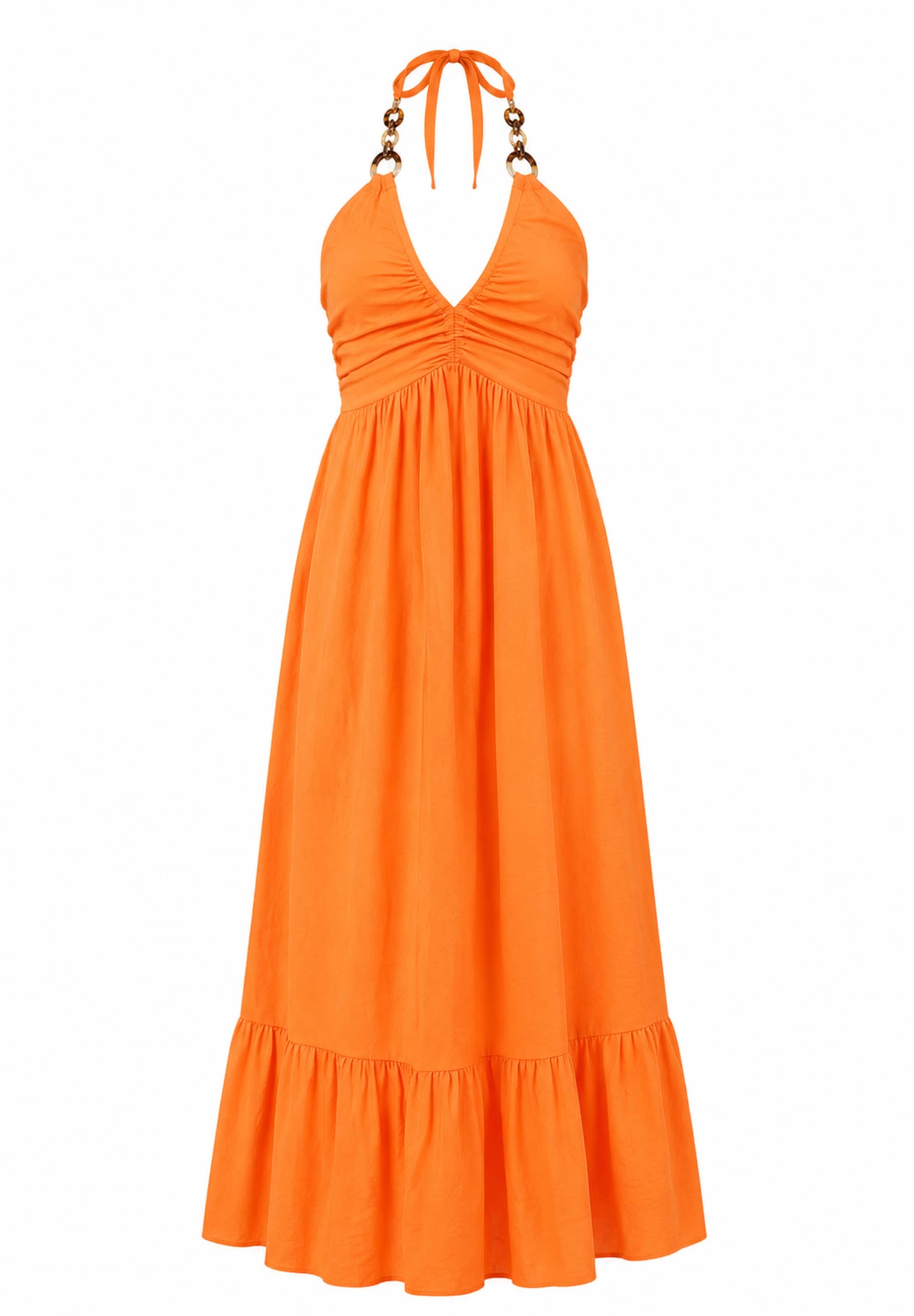 Robe d’été Elara en orange : devant
