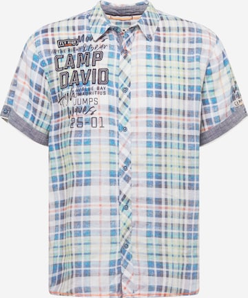 CAMP DAVID Regular fit Button Up Shirt in Blue: front