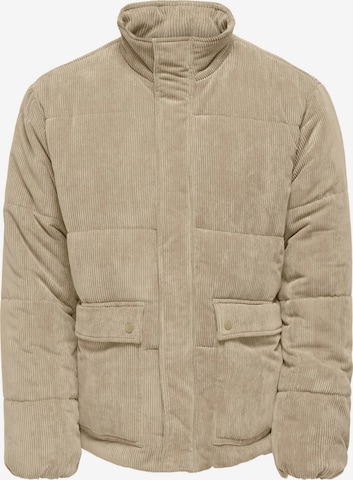 Only & Sons Between-Season Jacket 'Cash' in Beige: front