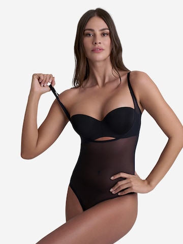 Bye Bra Shapingbody 'Forming Tulle WYOB Bodysuit' in Schwarz
