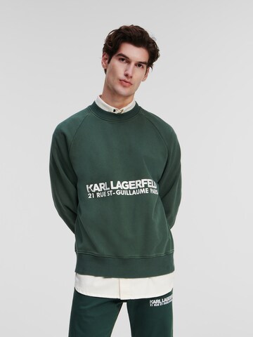 Sweat-shirt Karl Lagerfeld en vert : devant