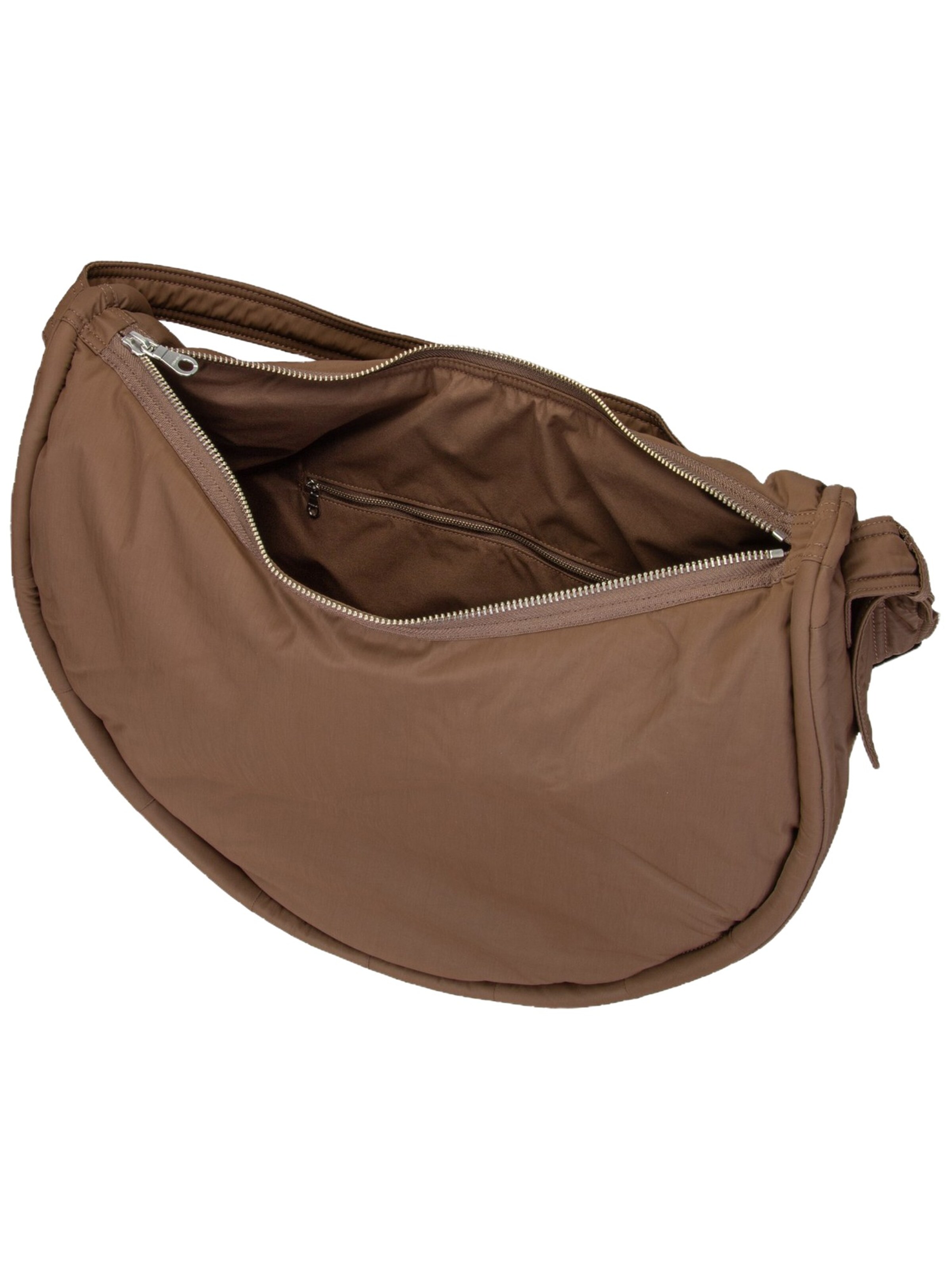 SANDQVIST Shoulder Bag ' Curve Half Moon ' in Brown