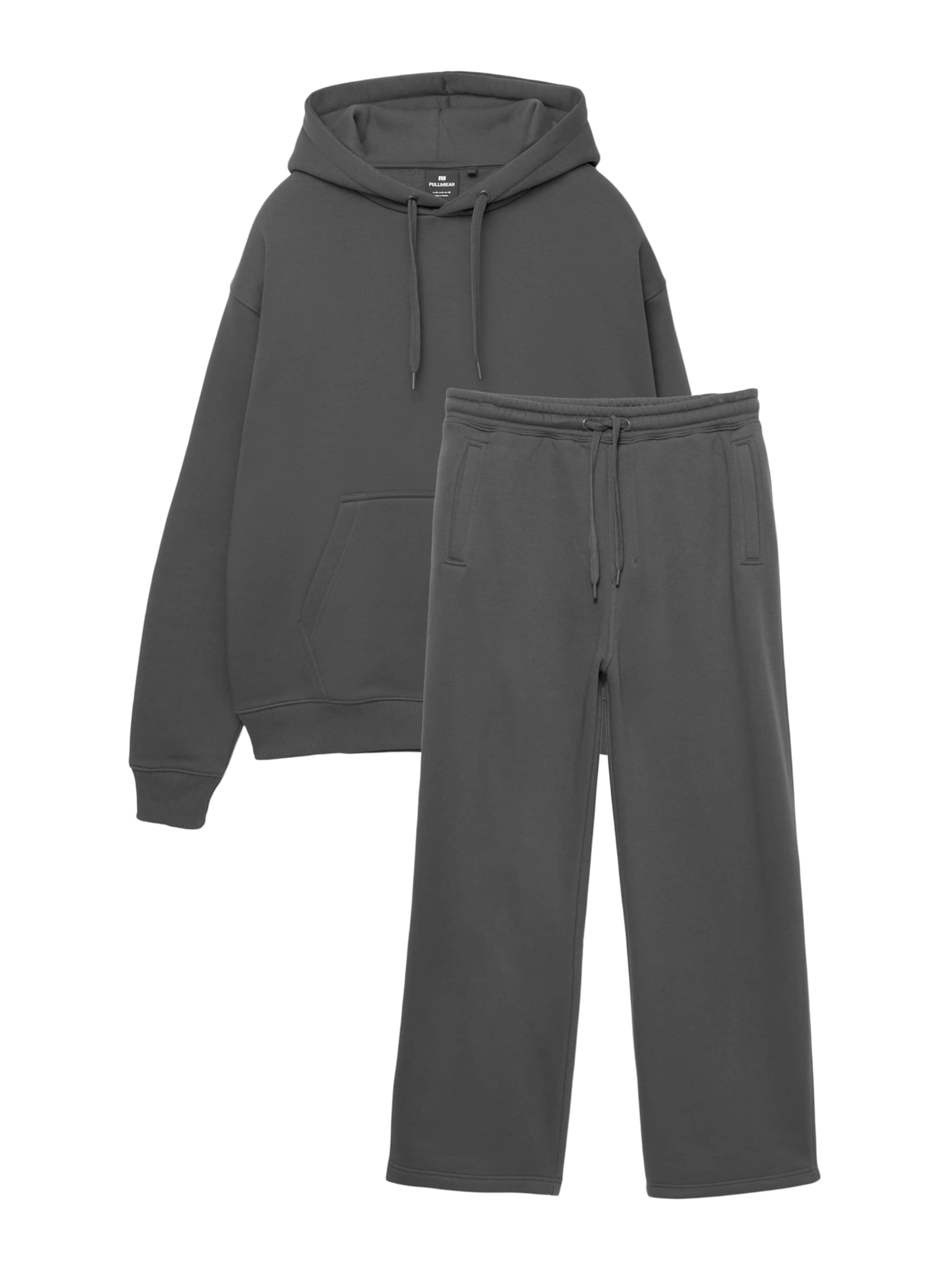 Pull&Bear Joggingpak in Grijs: voorkant