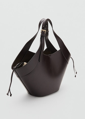 MANGO Schultertasche 'Elise' in Braun