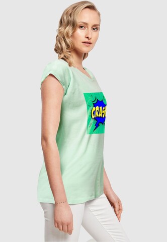 Merchcode T-Shirt 'Crash Comic' in Grün