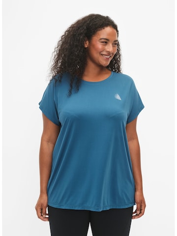 Active by Zizzi Shirt 'Abasic' in Blauw