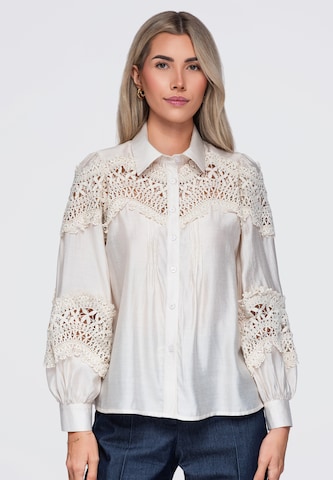 Ombre Blouse in Beige: front