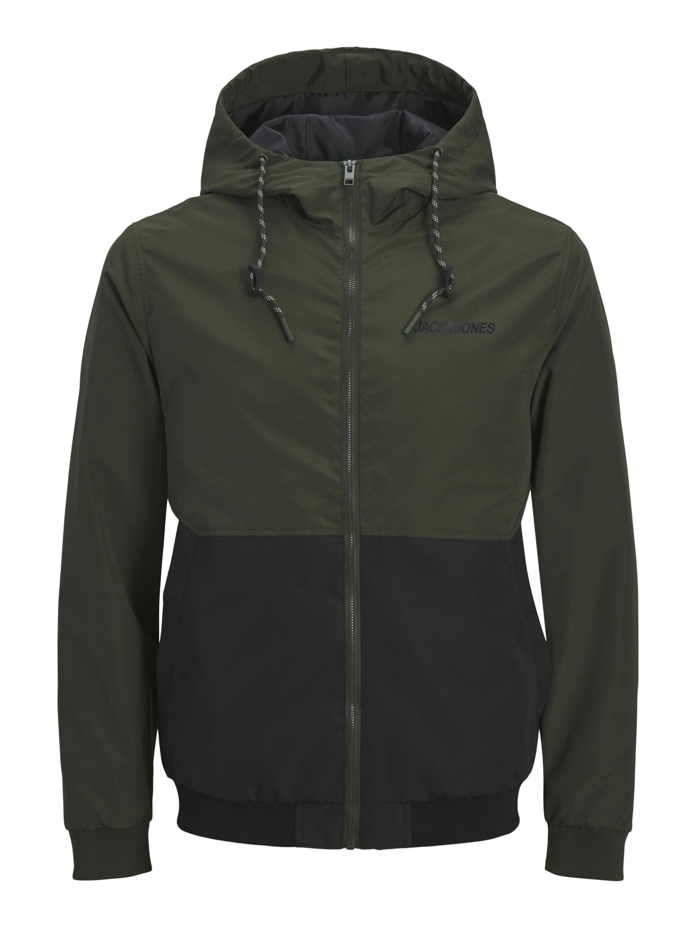 JACK & JONES Преходно яке 'JJERush' в зелено: отпред