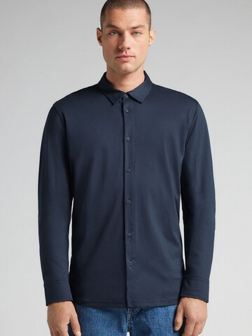 IUMAN Intimissimi Regular Fit Hemd 'Premium' in Blau: Vorderseite