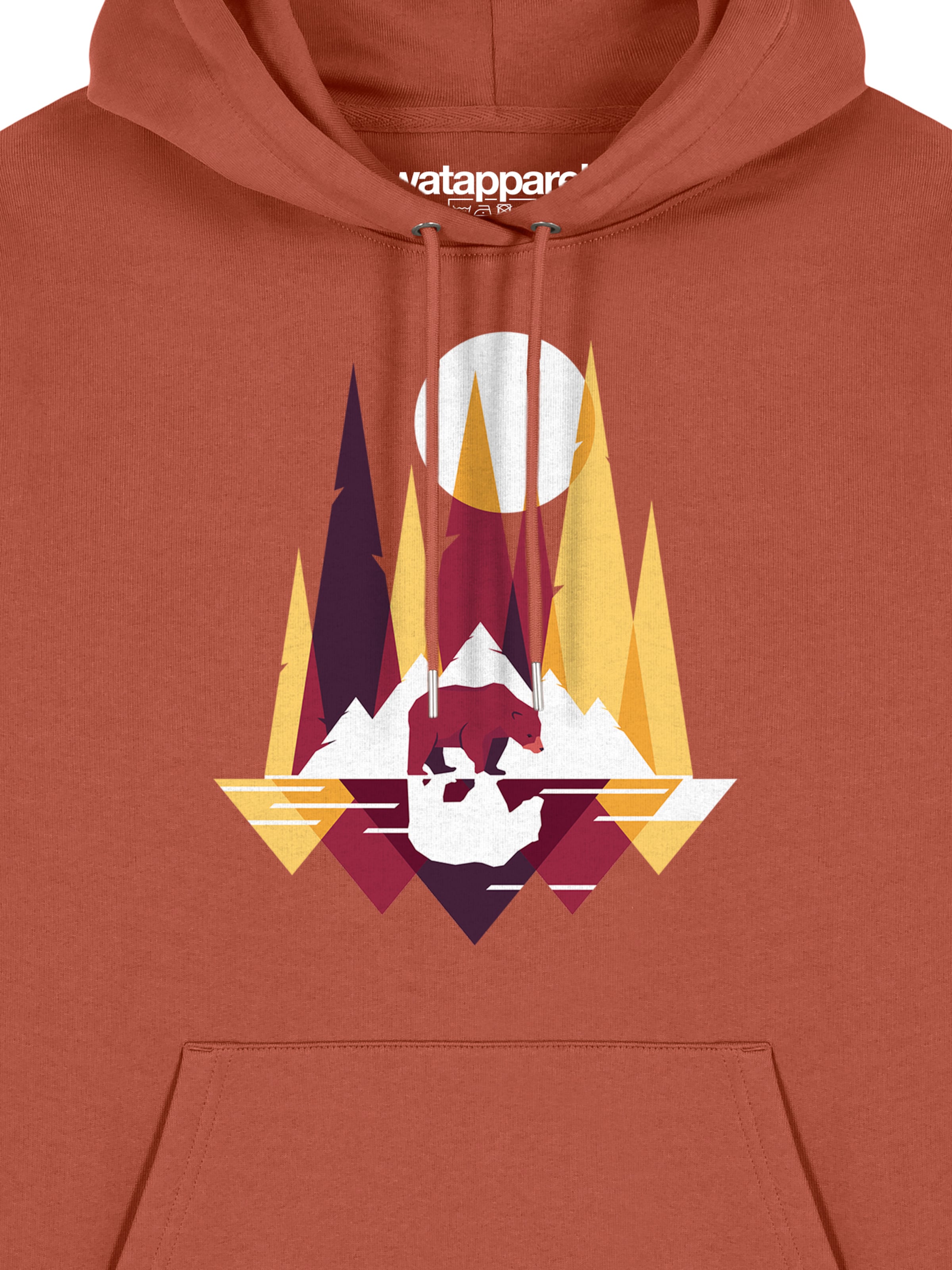 Felpa ' Von Bären und Bergen ' di Watapparel in marrone