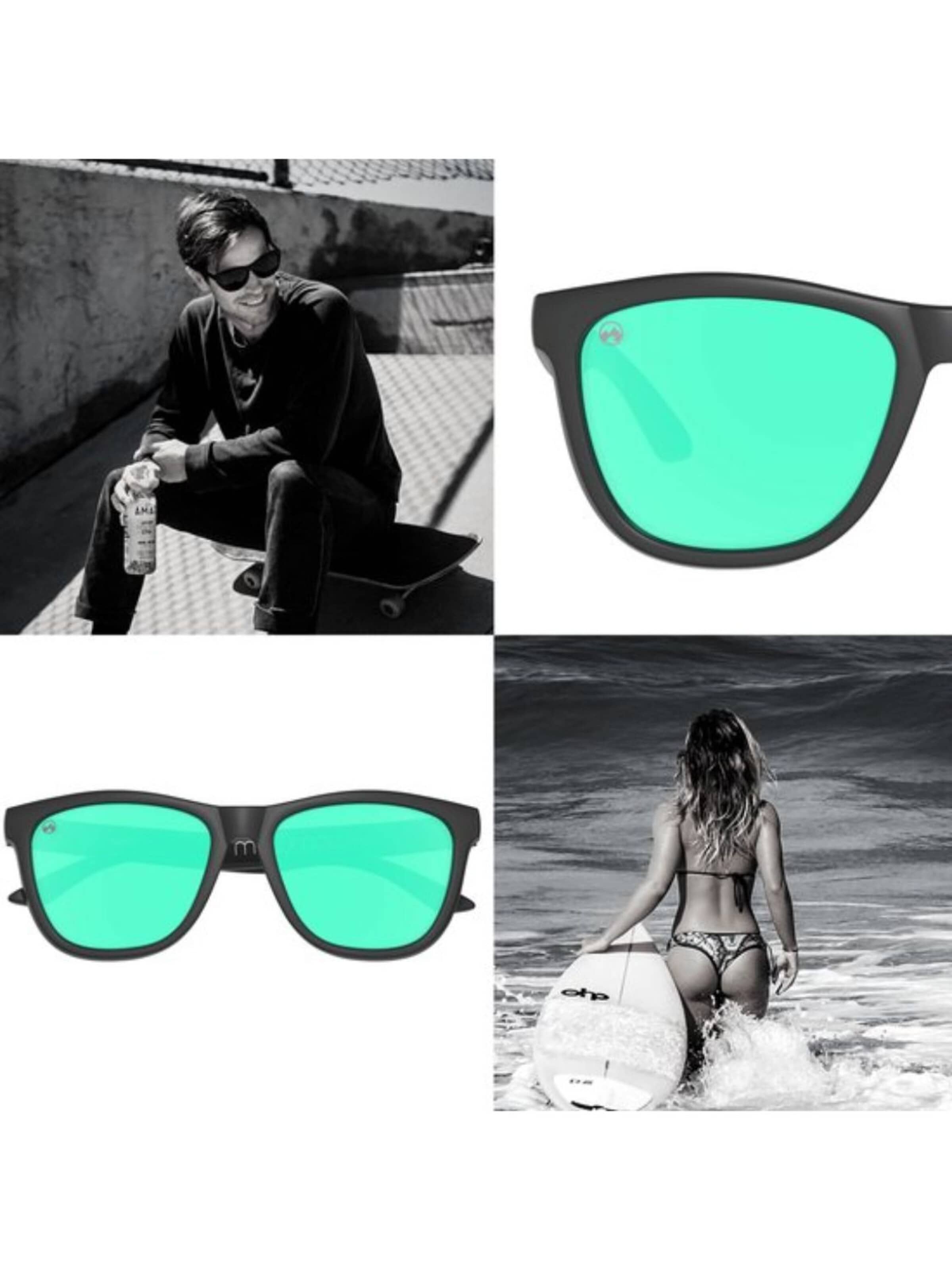 Lunettes de soleil sport 'MowMow Opal LIMITED Sunglasses - Polarized - Men - Women' Mowmow en vert