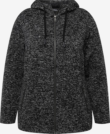 Ulla Popken Sweatjacke in Schwarz: predná strana